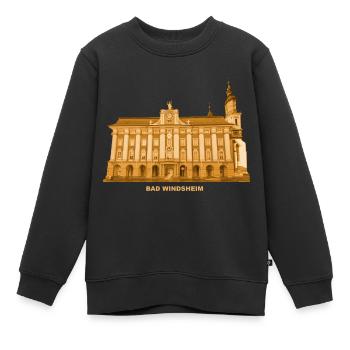 Bad Windsheim Town Hall Spa Bavaria - Kids Premium Organic Sweatshirt - black - Front - AI Model Kid Female (0cm)