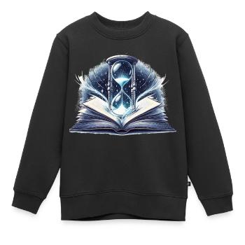 Lernen ist eine Reise, kein Schicksal. - Kinder Premium Organic Sweatshirt - Schwarz - Vorne - AI Model Kid Female (0cm)