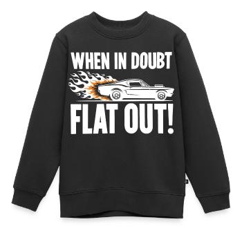 Im Zweifelsfall Vollgas! - Kinder Premium Organic Sweatshirt - Schwarz - Vorne - AI Model Kid Female (0cm)