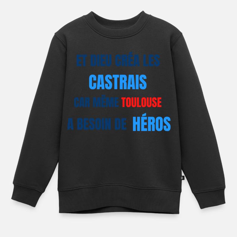 CASTRES - Sweat Premium enfant bio - noir