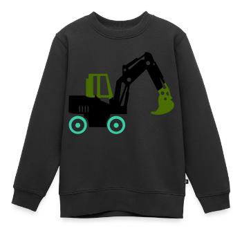 bagger - Kinder Premium Organic Sweatshirt - Schwarz - Vorne - AI Model Kid Female (0cm)