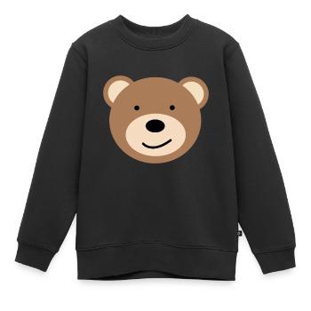 Ours - Ours pour enfants - Sweat Premium enfant bio - noir - Devant - AI Model Kid Female (0cm)