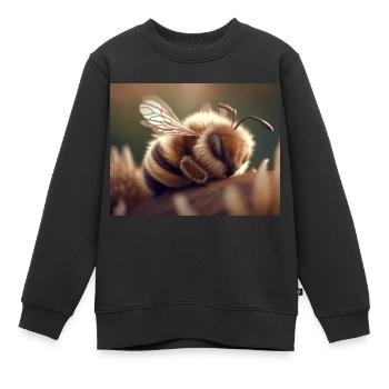 Niedliche Tiere im Winterschlaf – Schildkröte - Kinder Premium Organic Sweatshirt - Schwarz - Vorne - AI Model Kid Female (0cm)