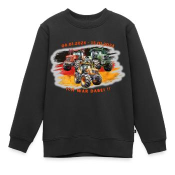 08.01.2024 bis 15.01.2024 ICH WAR DABEI - Kinder Premium Organic Sweatshirt - Schwarz - Vorne - AI Model Kid Female (0cm)