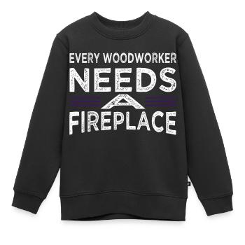 arboriculture cutter job hearbeat arboriculturist - Kinder Premium Organic Sweatshirt - Schwarz - Vorne - AI Model Kid Female (0cm)
