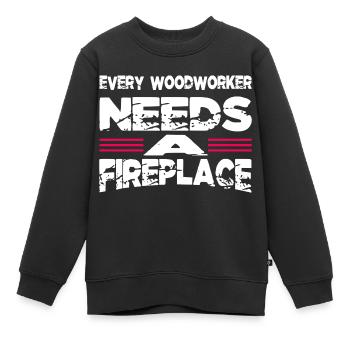 construction carpenter americas jokes - Kinder Premium Organic Sweatshirt - Schwarz - Vorne - AI Model Kid Female (0cm)
