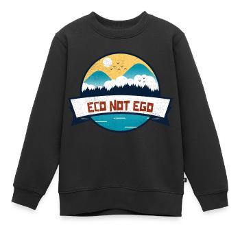 Protection de l’environnement, l’écologie et non l’ego - Sweat Premium enfant bio - noir - Devant - AI Model Kid Female (0cm)