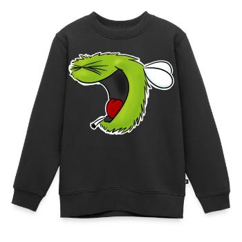Hahahahaha bourdon - Sweat Premium enfant bio - noir - Devant - AI Model Kid Female (0cm)