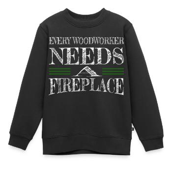 americas sayings carpenter funny tshirts plumber - Kinder Premium Organic Sweatshirt - Schwarz - Vorne - AI Model Kid Female (0cm)