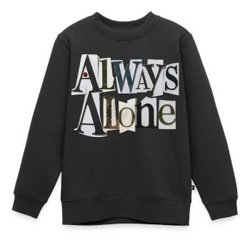 Immer allein - Kinder Premium Organic Sweatshirt - Schwarz - Vorne - AI Model Kid Female (0cm)