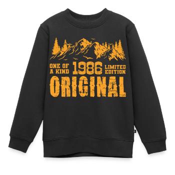 Geburtstagsgeschenk 1986 - 1986 - Kinder Premium Organic Sweatshirt - Schwarz - Vorne - AI Model Kid Female (0cm)