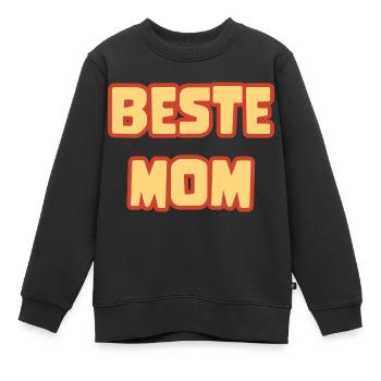 Supermama in Comic-Schrift - Kinder Premium Organic Sweatshirt - Schwarz - Vorne - AI Model Kid Female (0cm)