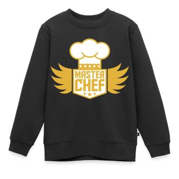 Chef étoilé Chef Amour cuisine Maître de cuisine - Sweat Premium enfant bio - noir - Devant - AI Model Kid Female (0cm)