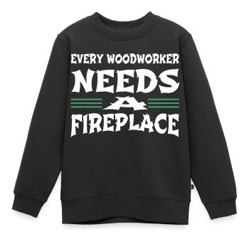 Badge Arboriculteur Marteau-piqueur - Sweat Premium enfant bio - noir - Devant - AI Model Kid Female (0cm)