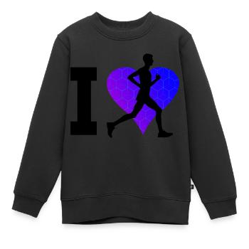 Course Hommes Femmes Jogging Jogging Course à pied - Sweat Premium enfant bio - noir - Devant - AI Model Kid Female (0cm)