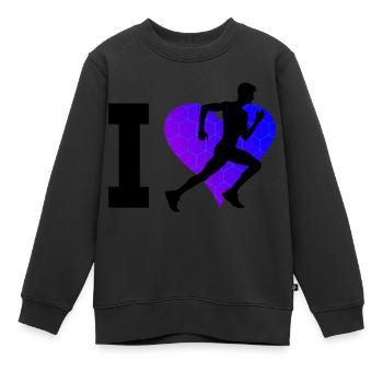 Course, Femmes, Jogging, Hommes, Course à pied, Course à pied - Sweat Premium enfant bio - noir - Devant - AI Model Kid Female (0cm)