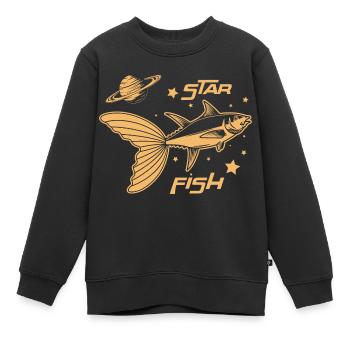 Espace Espace - Star Fish - Jeu de mots - Sweat Premium enfant bio - noir - Devant - AI Model Kid Female (0cm)
