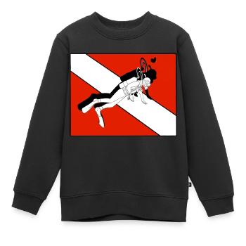 Plongée sous-marine Sports de plongée sous-marine - Sweat Premium enfant bio - noir - Devant - AI Model Kid Female (0cm)