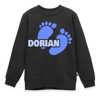 Geburt Dorian - Kinder Premium Organic Sweatshirt - Schwarz - Vorne - AI Model Kid Female (0cm)