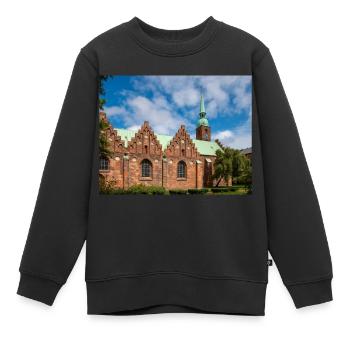 Abteikirche Klosterkirken Aarhus Stadt in Dänemark - Kinder Premium Organic Sweatshirt - Schwarz - Vorne - AI Model Kid Female (0cm)