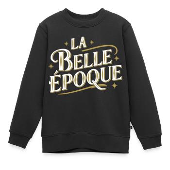La belle époque - Sweat Premium enfant bio - noir - Devant - AI Model Kid Female (0cm)