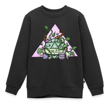 Druid | RPG | Magisch | Nerdy Stuff | Handmade | - Kinder Premium Organic Sweatshirt - Schwarz - Vorne - AI Model Kid Female (0cm)