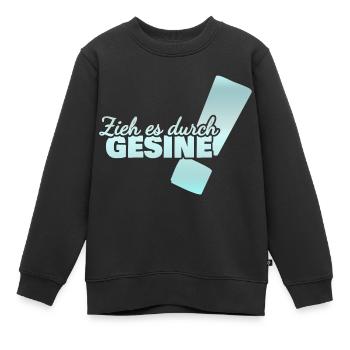 Prénom Gesine - Sweat Premium enfant bio - noir - Devant - AI Model Kid Female (0cm)