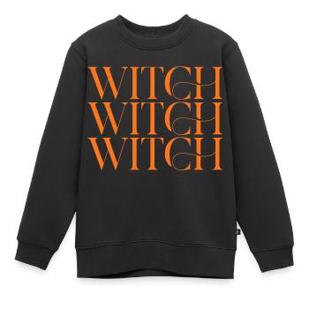 sorcière sorcière sorcière - Sweat Premium enfant bio - noir - Devant - AI Model Kid Female (0cm)