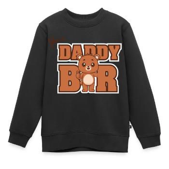 Daddy Bär - Kinder Premium Organic Sweatshirt - Schwarz - Vorne - AI Model Kid Female (0cm)