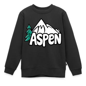 Aspen Colorado USA - Kinder Premium Organic Sweatshirt - Schwarz - Vorne - AI Model Kid Female (0cm)