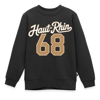 Haut-Rhin 68 - Sweat Premium enfant bio - noir - Devant - AI Model Kid Female (0cm)