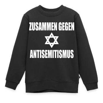zusammen gegen antisemitismus - Kinder Premium Organic Sweatshirt - Schwarz - Vorne - AI Model Kid Female (0cm)