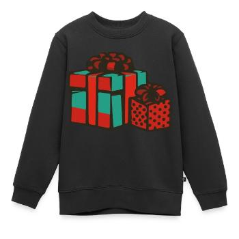 geschenke weihnachten - Kinder Premium Organic Sweatshirt - Schwarz - Vorne - AI Model Kid Female (0cm)