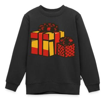 geschenke weihnachten - Kinder Premium Organic Sweatshirt - Schwarz - Vorne - AI Model Kid Female (0cm)