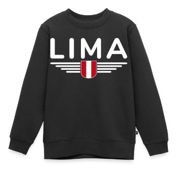 Lima Design – Perus Hauptstadt erleben - Kinder Premium Organic Sweatshirt - Schwarz - Vorne - AI Model Kid Female (0cm)