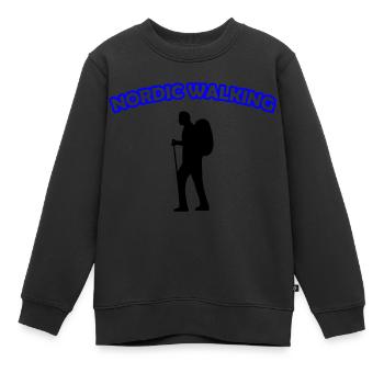 walking nordic - Kinder Premium Organic Sweatshirt - Schwarz - Vorne - AI Model Kid Female (0cm)