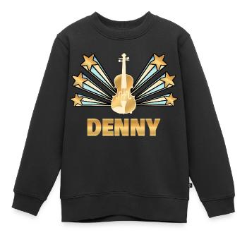 Geschenk für Denny - Kinder Premium Organic Sweatshirt - Schwarz - Vorne - AI Model Kid Female (0cm)
