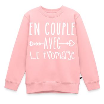 Paare mit Käse, Käse Fans Geschenk - Kinder Premium Organic Sweatshirt - Rosa - Vorne - AI Model Kid Female (0cm)