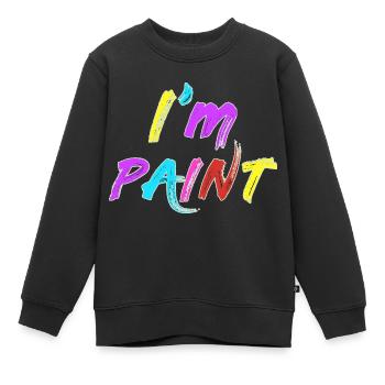 JE SUIS PEINTRE - J’adore peindre au doigt - Peintures au doigt - Sweat Premium enfant bio - noir - Devant - AI Model Kid Female (0cm)