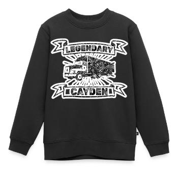 Cayden als Vorname - Kinder Premium Organic Sweatshirt - Schwarz - Vorne - AI Model Kid Female (0cm)