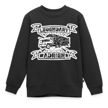 Geschenk für Adrien - Kinder Premium Organic Sweatshirt - Schwarz - Vorne - AI Model Kid Female (0cm)