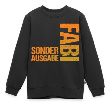 Fabian - Kinder Premium Organic Sweatshirt - Schwarz - Vorne - AI Model Kid Female (0cm)