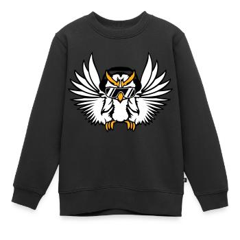 DJ Eule Sonnenbrille Kopfhörer Musik Club Party - Kinder Premium Organic Sweatshirt - Schwarz - Vorne - AI Model Kid Female (0cm)