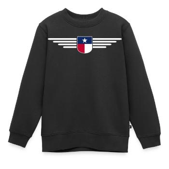 Texas Fan T-Shirt – Lone Star Style - Sweat Premium enfant bio - noir - Devant - AI Model Kid Female (0cm)