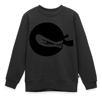 Ninja - Kinder Premium Organic Sweatshirt - Schwarz - Vorne - AI Model Kid Female (0cm)