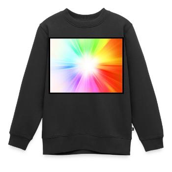 Rainbow points - Kids Premium Organic Sweatshirt - black - Front - AI Model Kid Female (0cm)