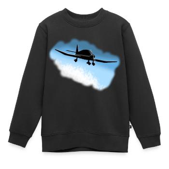 DR400 Himmel - Kinder Premium Organic Sweatshirt - Schwarz - Vorne - AI Model Kid Female (0cm)