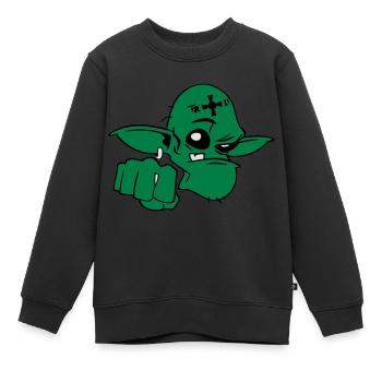Troll - Kinder Premium Organic Sweatshirt - Schwarz - Vorne - AI Model Kid Female (0cm)