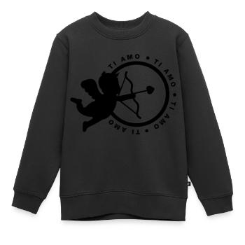 ti amo - amor - Kinder Premium Organic Sweatshirt - Schwarz - Vorne - AI Model Kid Female (0cm)