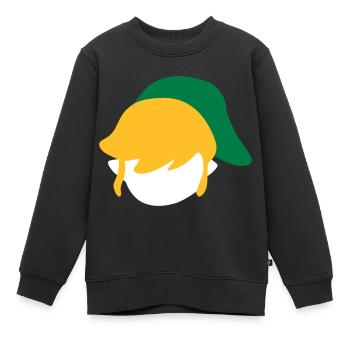 Link - Kinder Premium Organic Sweatshirt - Schwarz - Vorne - AI Model Kid Female (0cm)